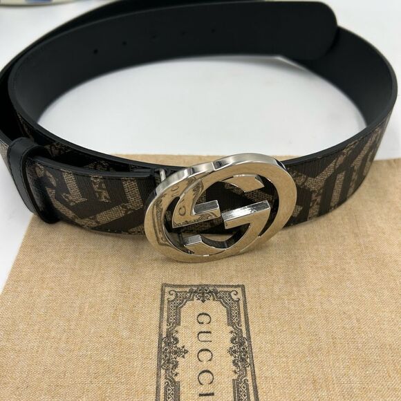 Men’s Gucci, Supreme GG Leather belt size 110 cm/44 inches made in Italy - Picture 1 of 6
